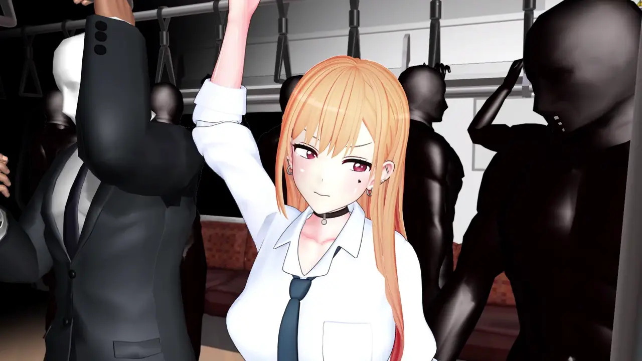 Marin having sex in a train