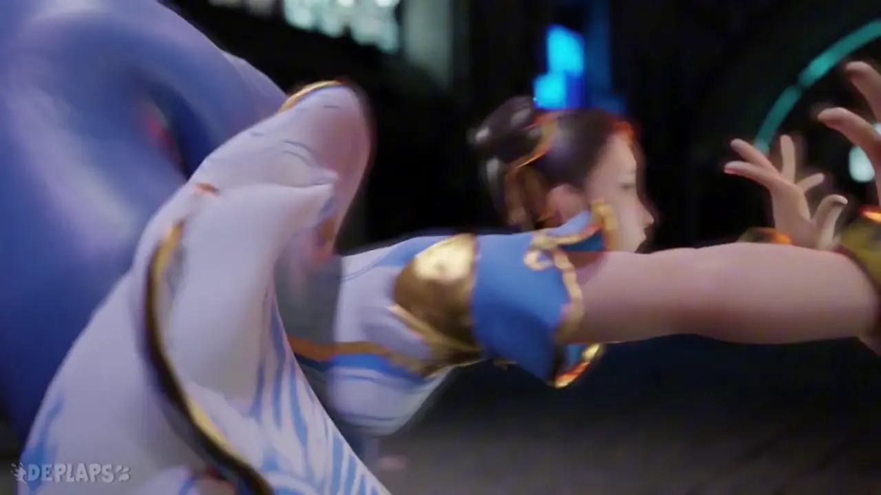 Chun-Li's 'Kikoken [Blacked][DePlaps][4K60FPS]