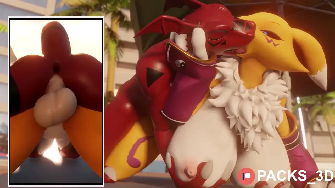 Guilmon X Renamon (Packs_3D)
