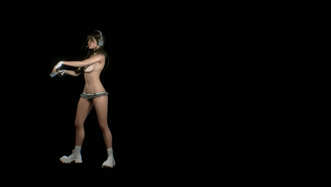 Megan Dancing Get Lucky | See-Through Micro Bikini & No Panties