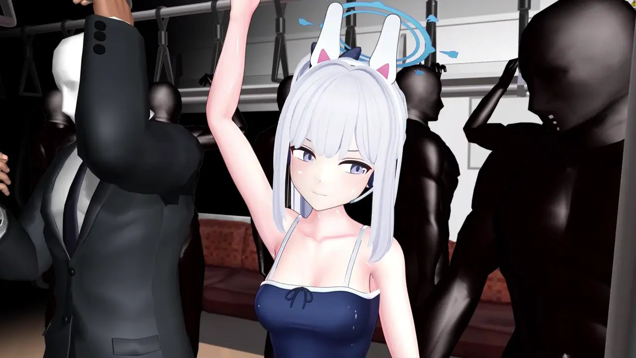 Miyako having sex in a train