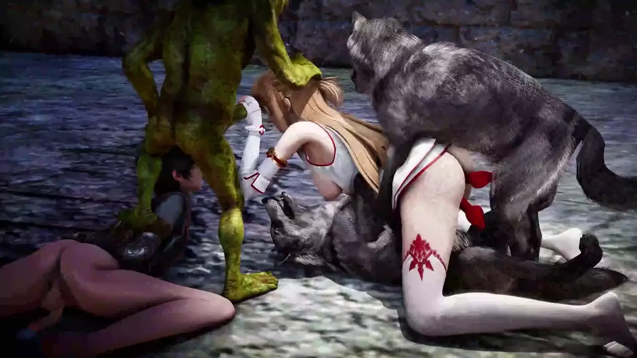 Yuuki Asuna Gangbang (Dog Version)