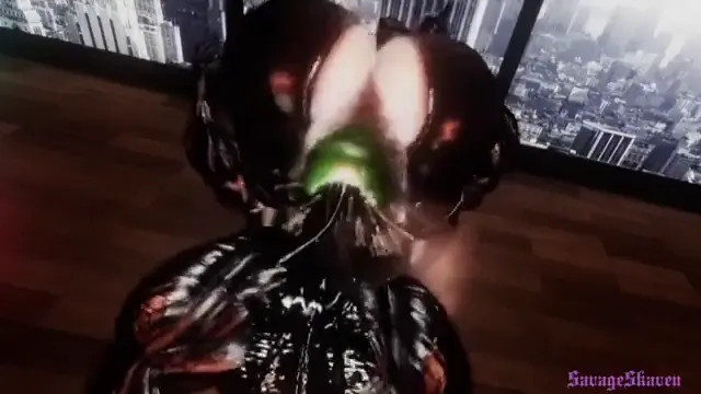 (Savage Skaven) Latex Femboy gets bussy blasted