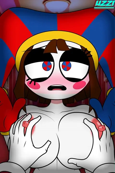 Pomni gets her tits played with