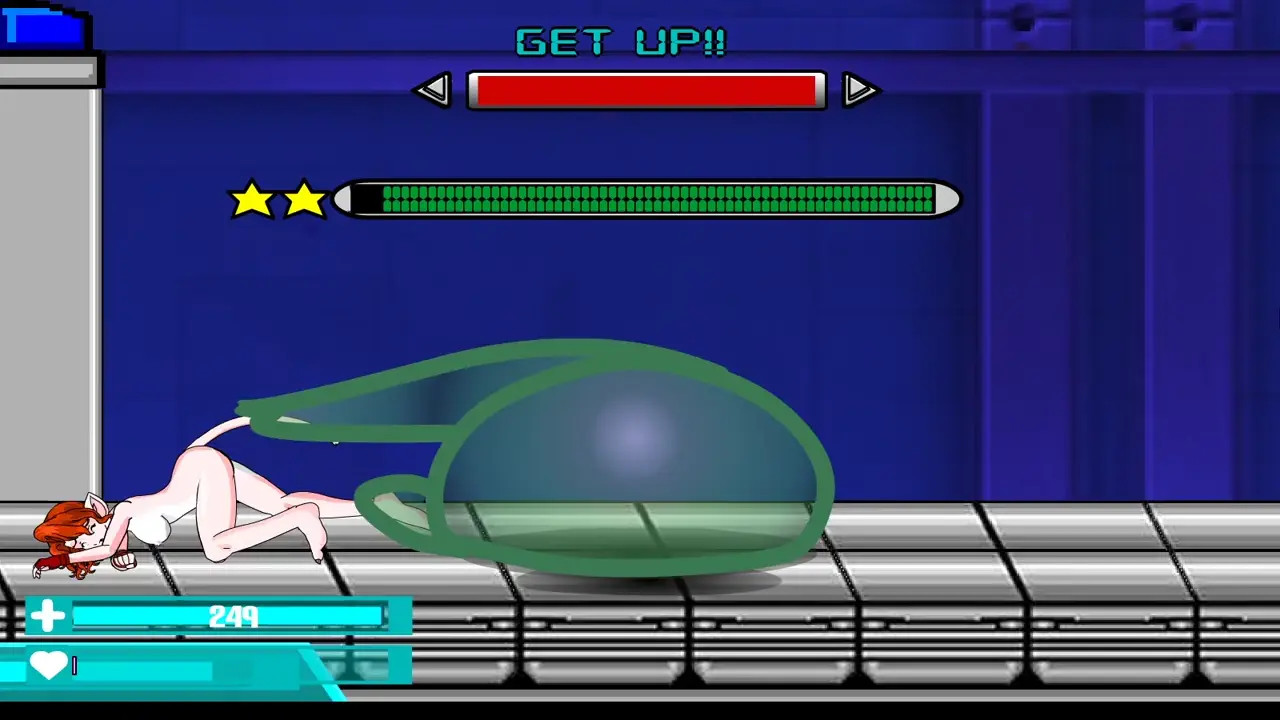 SpacEscape: Mitsuko struggles agaisnt a Slime!