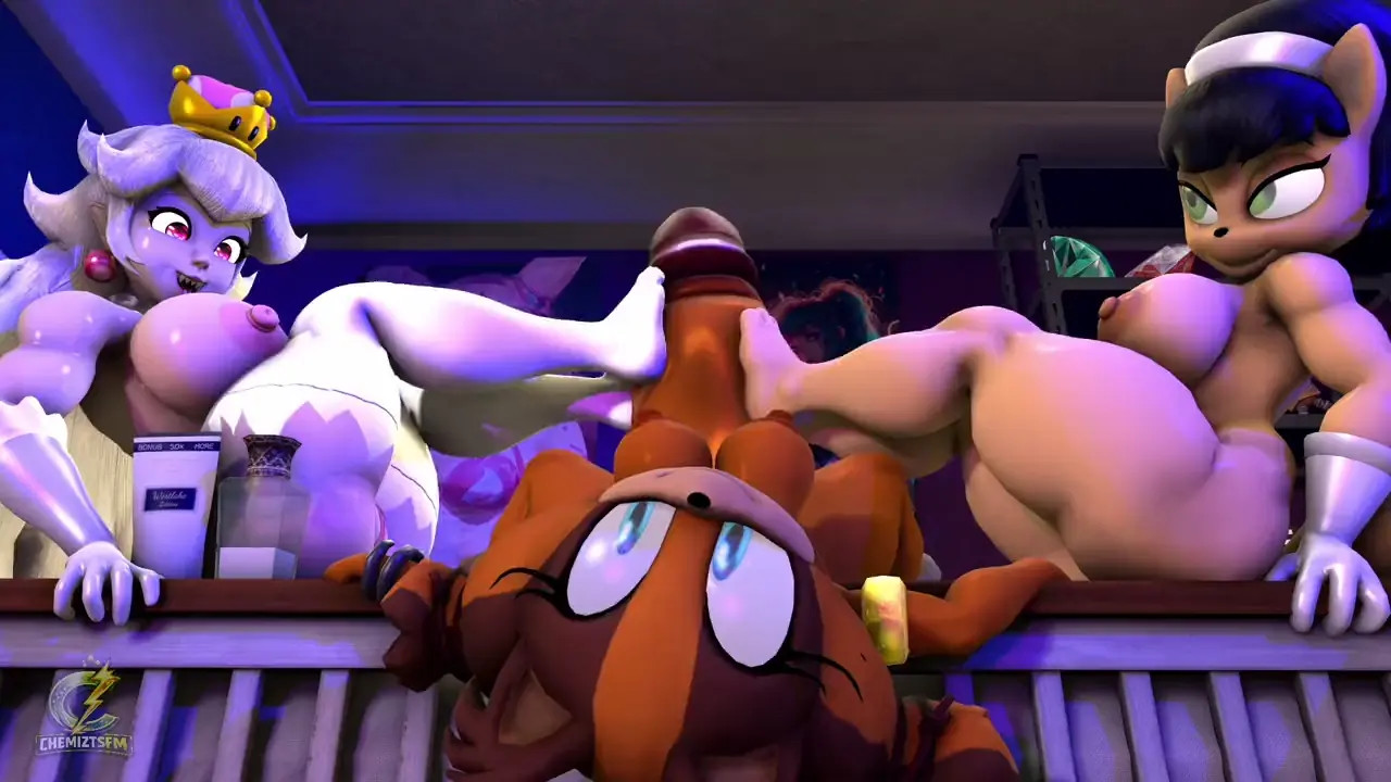 POV: You catch Sticks having some freaky footsex with Boosette and Kitty’s soles.