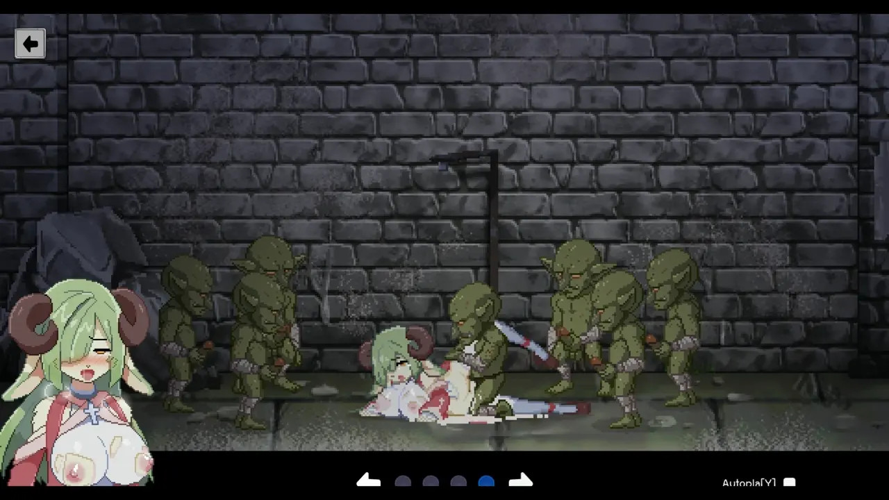 Cutscenes in the game Priestess Lust.