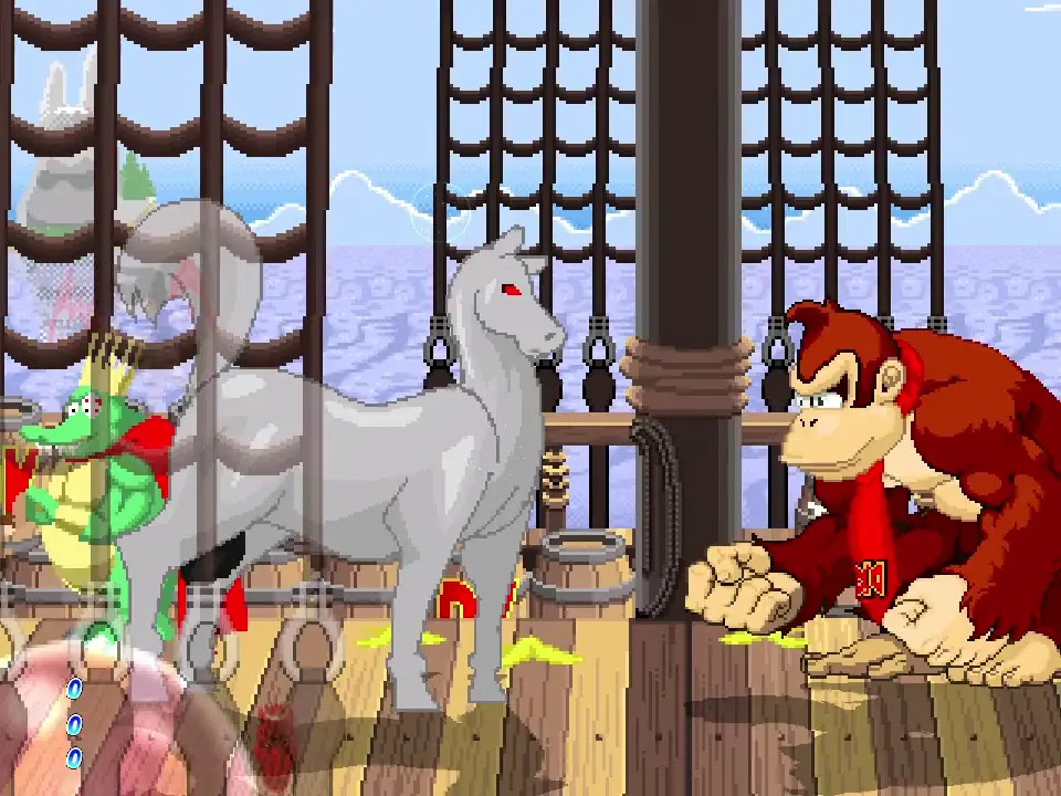 Hachishakusama's Stallion mating pressing Donkey Kong