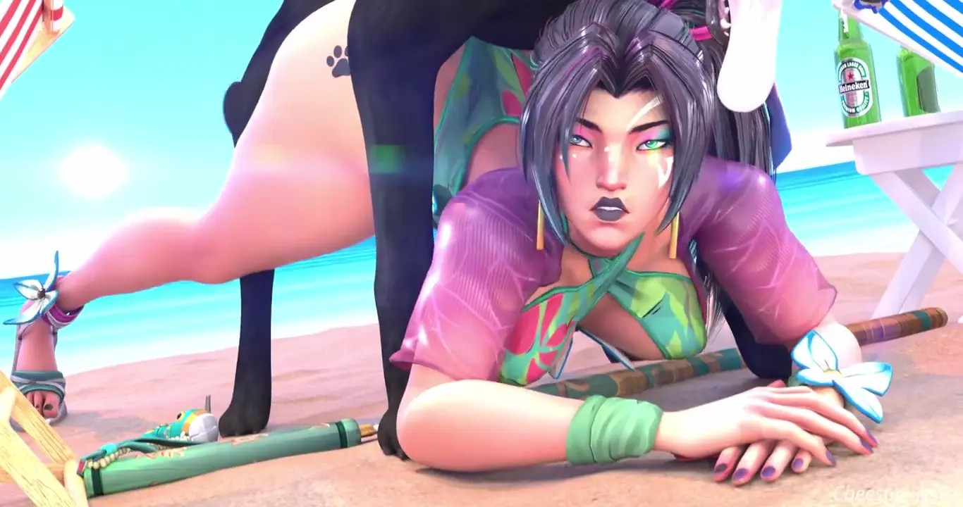 psylocke beach time DOG