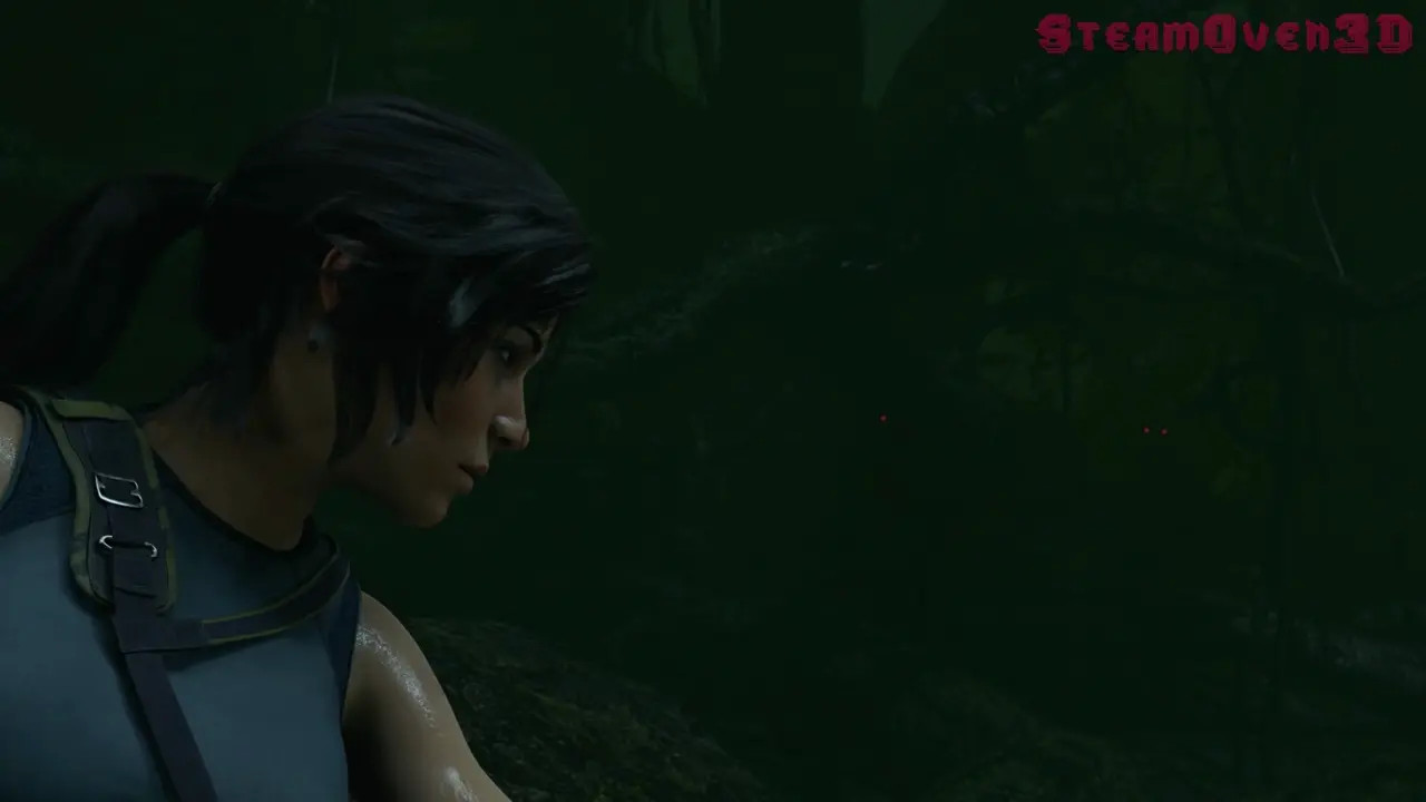 Lara Croft raided by Mutant Hounds