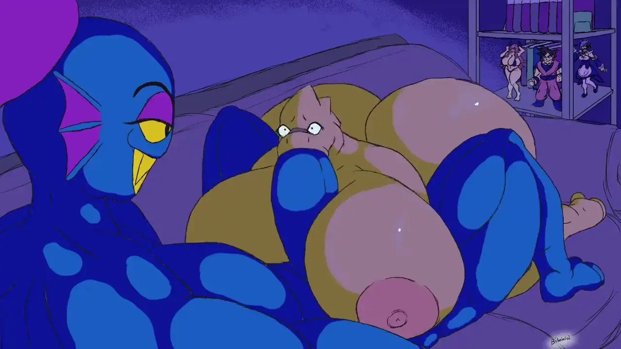 [Biboioioi] Undyne always enjoys her movie nights with Alphys