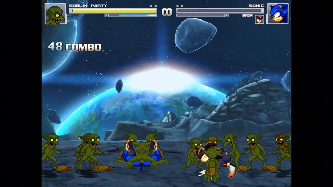 Sonic and Shadow get ambushed by the goblin party