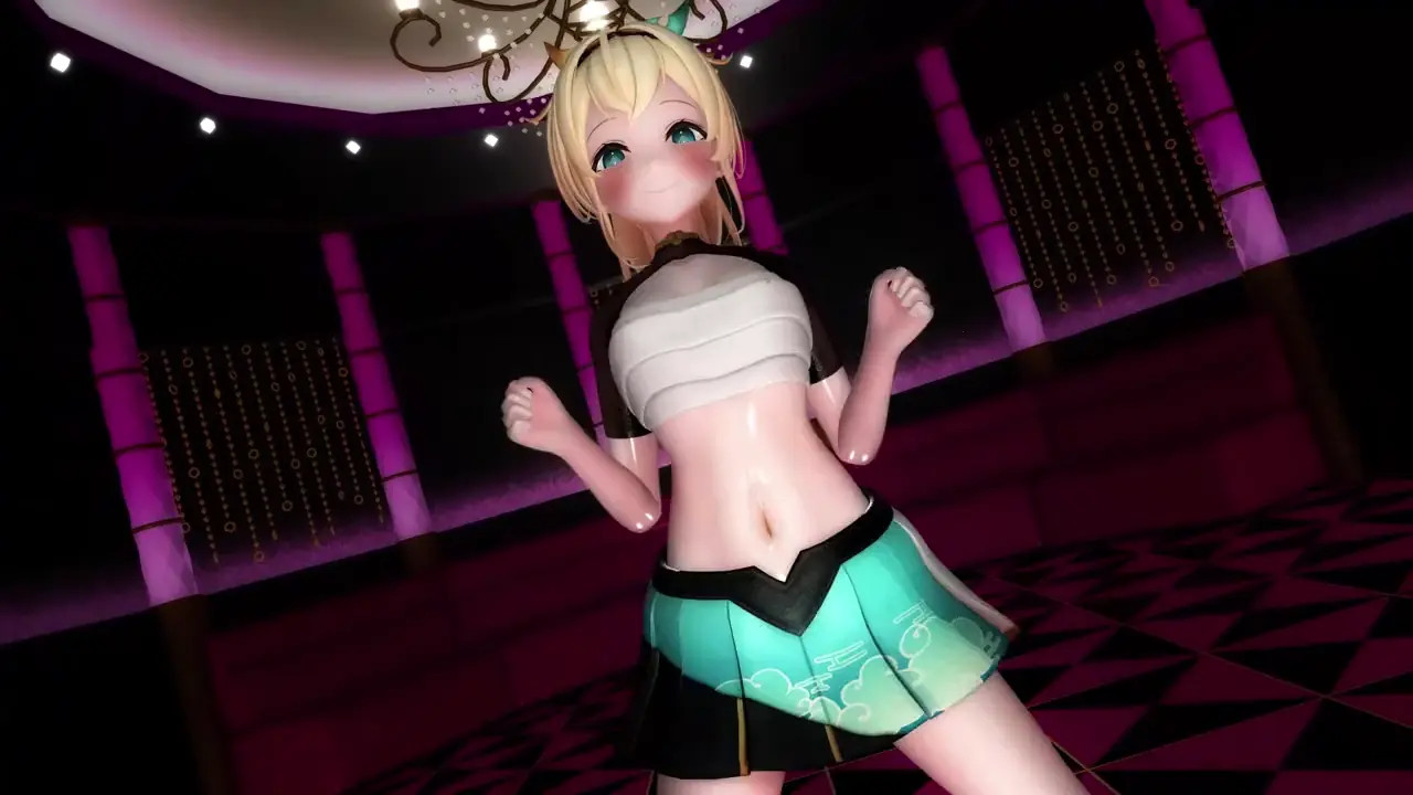 Dynamic Hip-Swinging Dance Kazama Iroha with Kuromaru