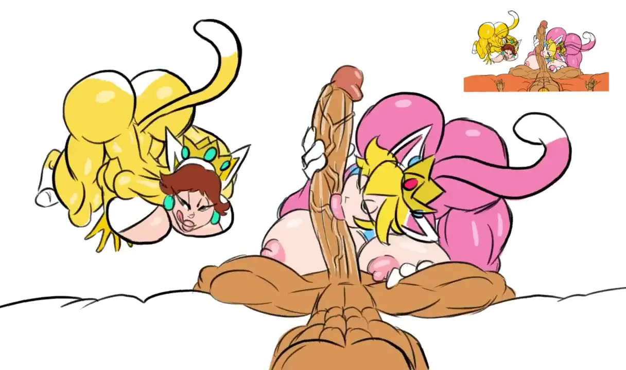 Peach and daisy found something worth their attention