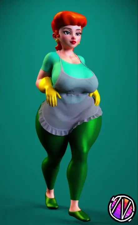 Dexter's mom walking animation