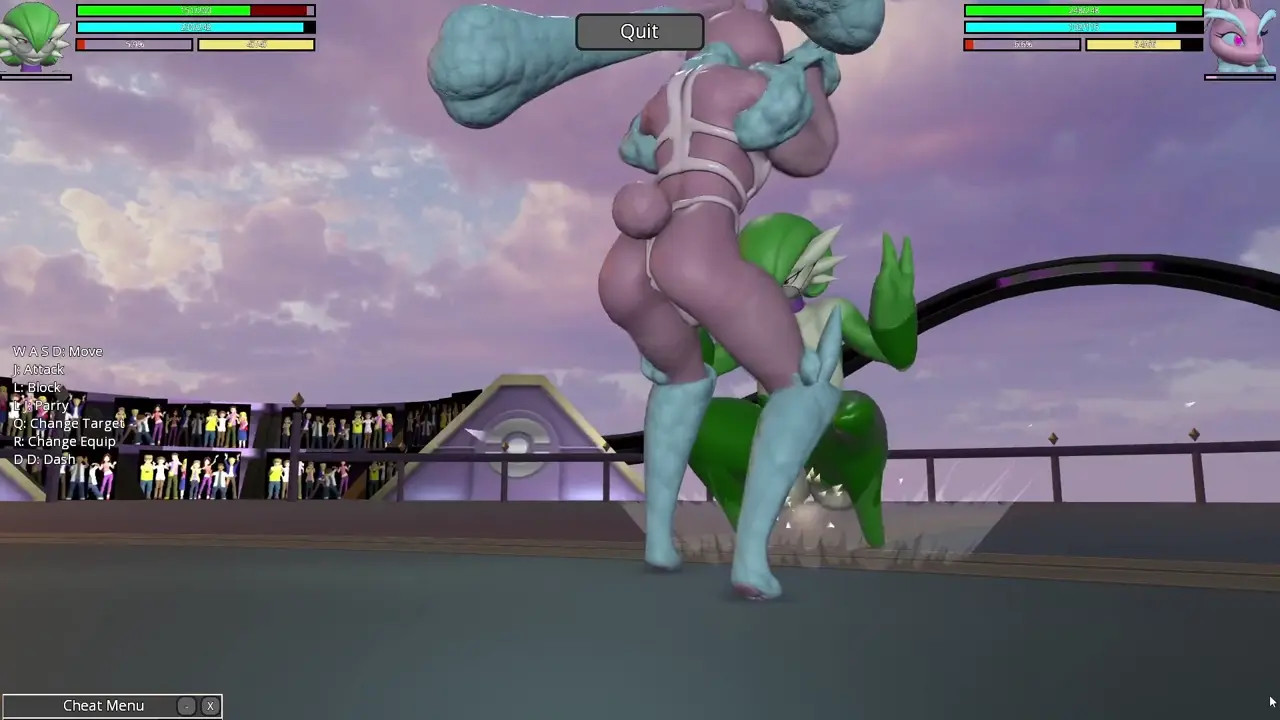 Gardevoir vs Lopunny! Heroine Rumble 2 Pokemon Female X Male Furry