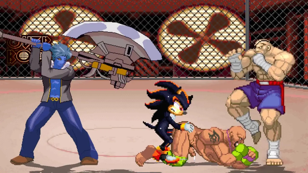 MUGEN Request#155: Zephyr & Shadow The Hedgehog Fucks Sagat & Marduk