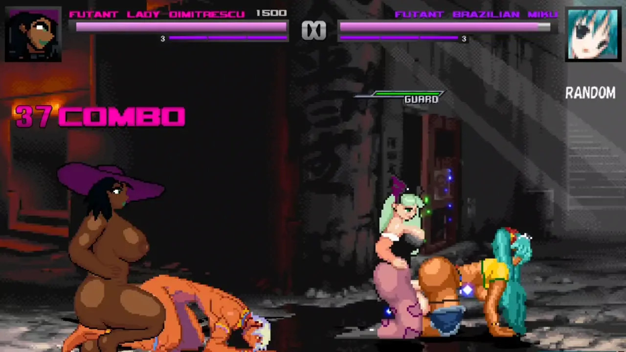 Morrigan and Lady Dimitrescu fuck Elena and Brazilian Miku.