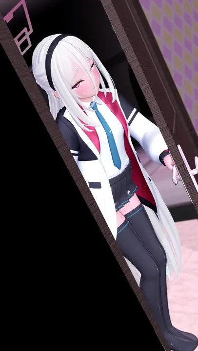 Sex through the door with Kei