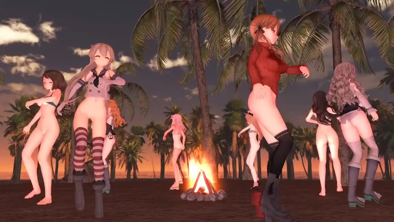 Shimakaze & Fleet Girls - Taiyou Iwaku Moeyo Chaos [MMD R18] omankotarou