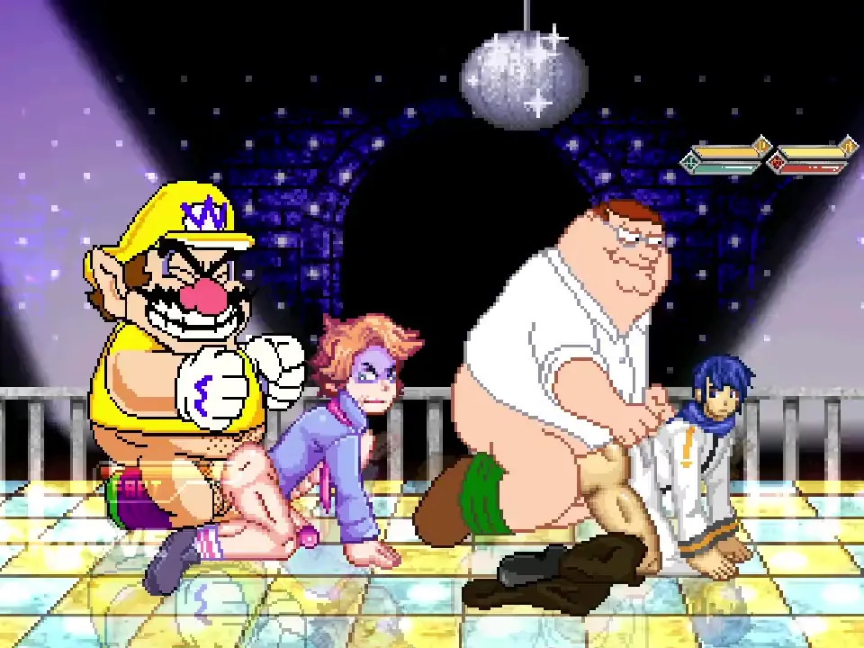 MUGEN: Peter Griffin & Wario fucks KAITO & Senpai