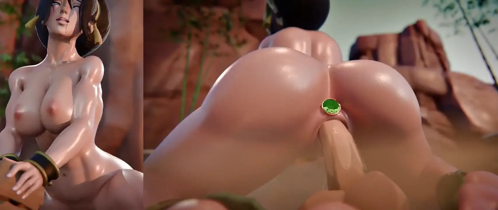 Toph riding in White Dildo (Crisisbeat)