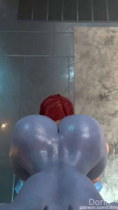 Commander Shepard buried in Liara’s ass