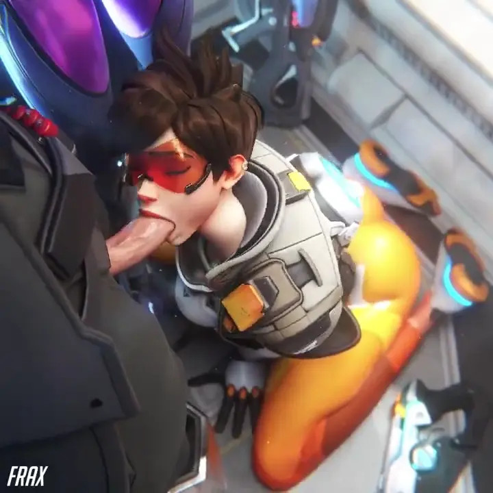Caught Tracer sucking cock