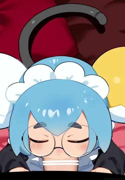 lil cute maid deepthroating!1!11