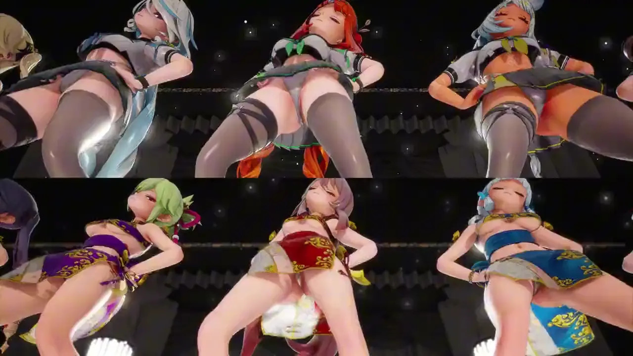 000MMD Genshin Girls - Up and Down (Edit)