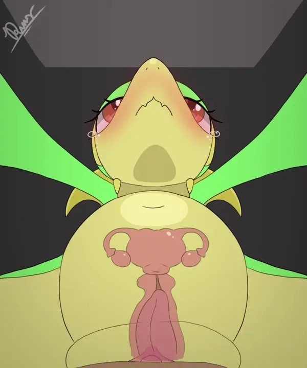 Licking inside Snivy