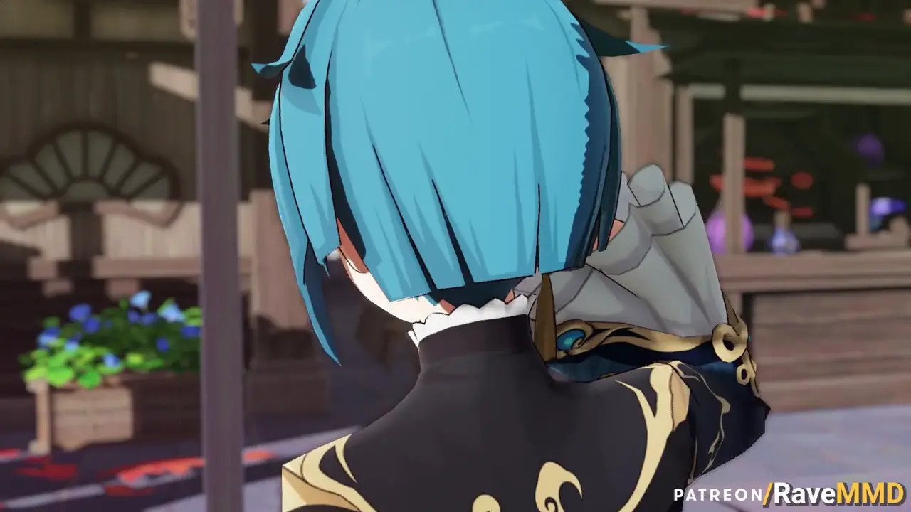 Hu Tao's Sneaky Sex [RaveMMD]