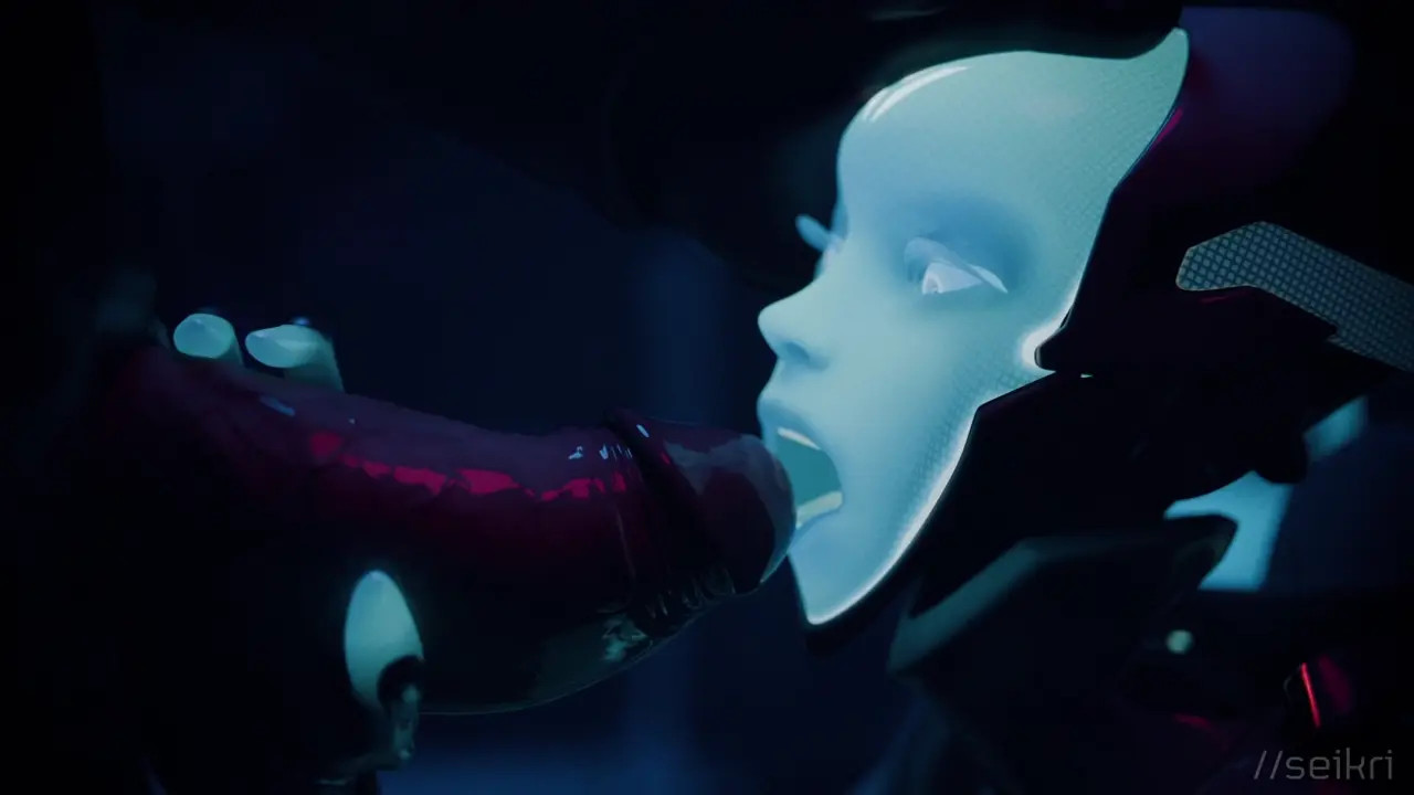 Echo sucking Soldier76 (Close-up)
