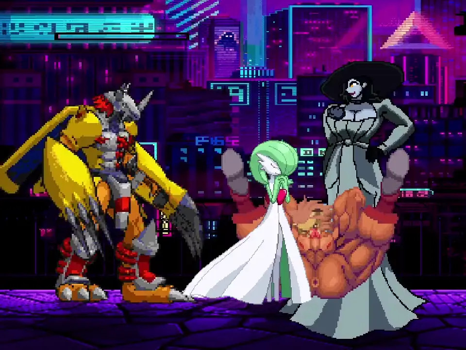 M.U.G.E.N: Gardevoir & Lady Dimitrescu fucks Leo & Wargreymon