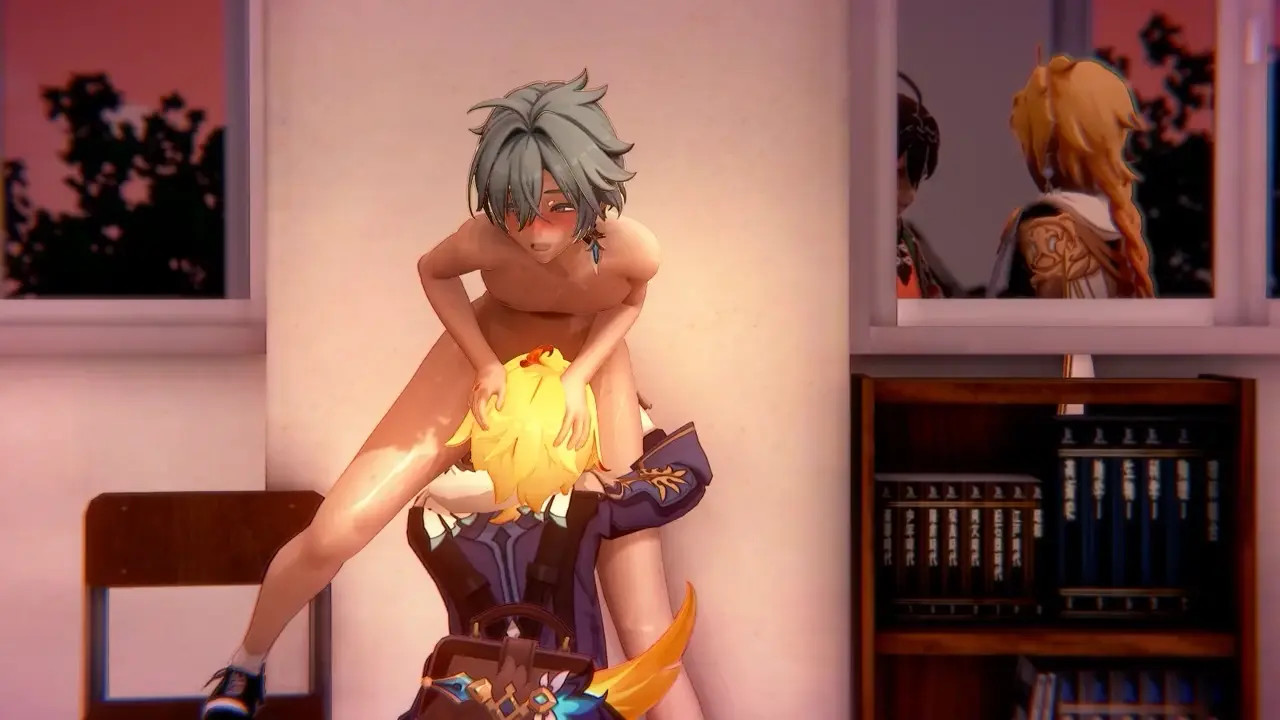 2 femboy fun: lohen/mika blowjob