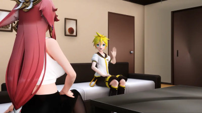 Hot springs genshin impact raiden and yae