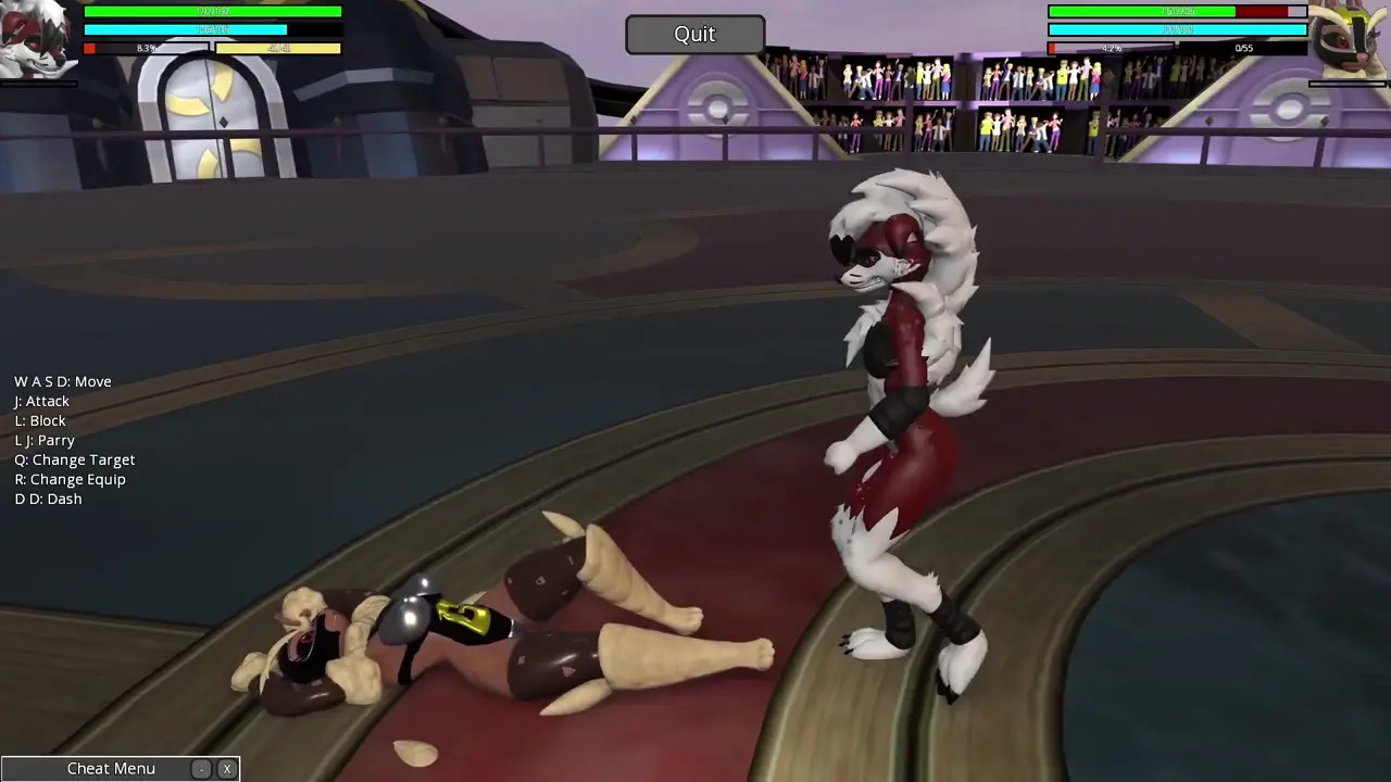 Lycanroc vs Lopunny! Heroine Rumble 2 Pokemon Male X Futa