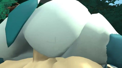 Glaceon gets gangbanged