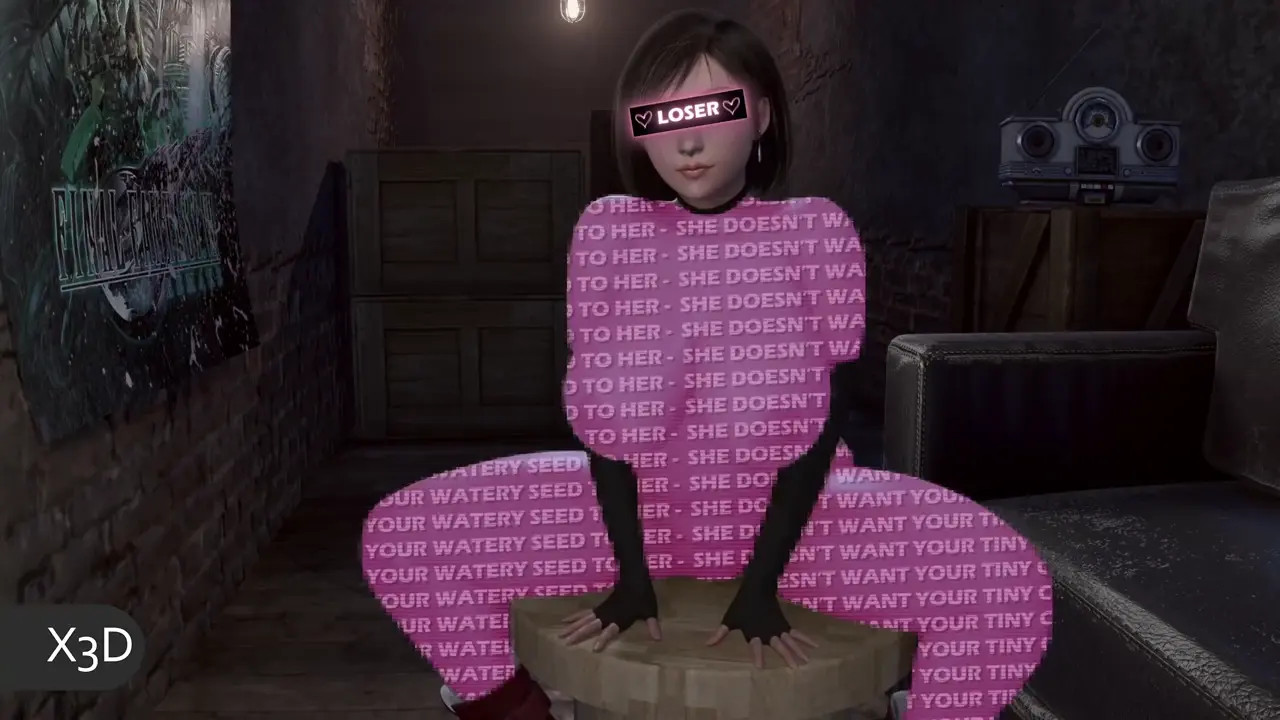 Tifa Dildo Sitting (Short Hair&Nude/Front + Back View) [Beta-Safe]