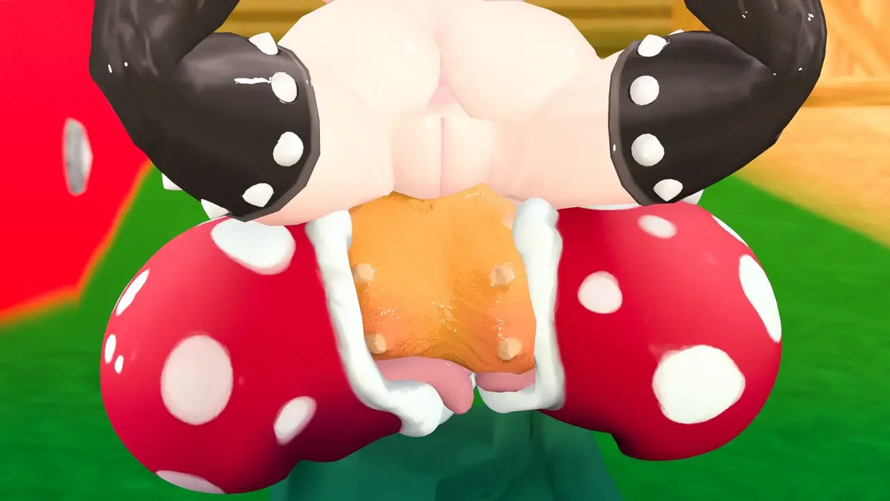 Futa Bowsette Being Milked by Piranha Plants [Eshu-chan]