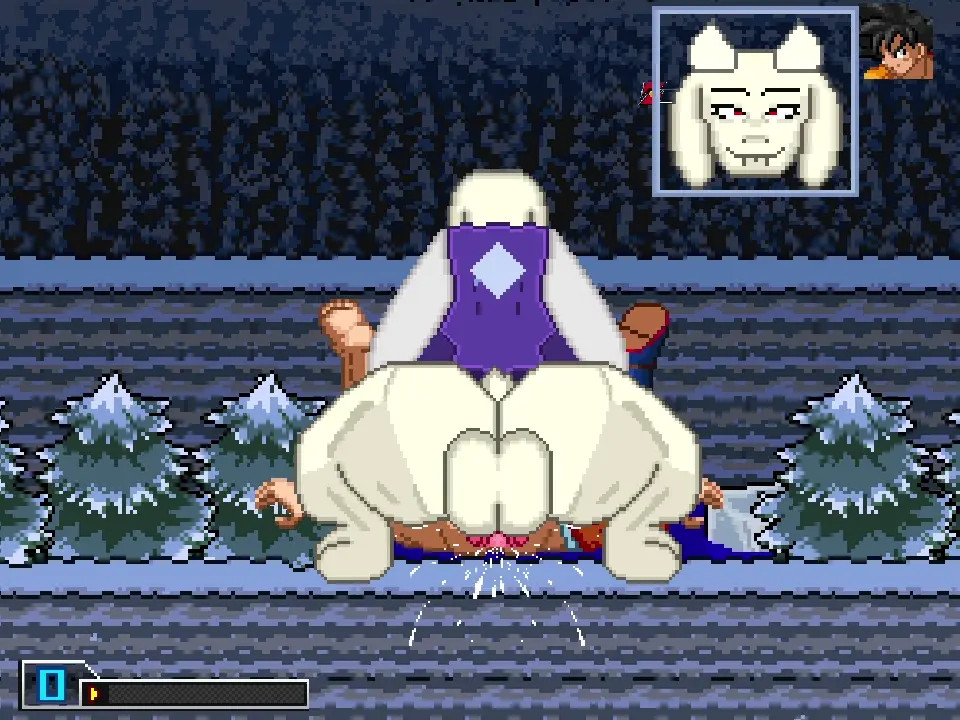 MUGEN: Hyper Toriel mating pressing Son Goku