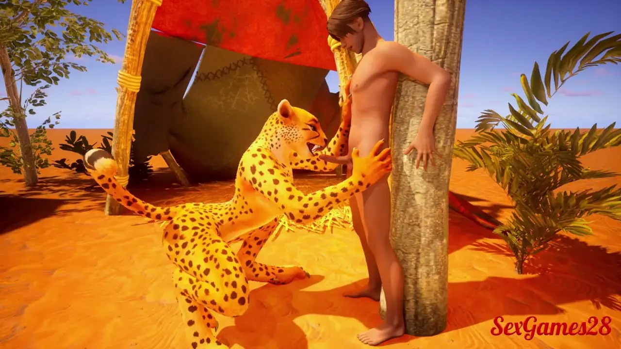 Sexy Furry Girl Fucks Lucky Guy Wildly