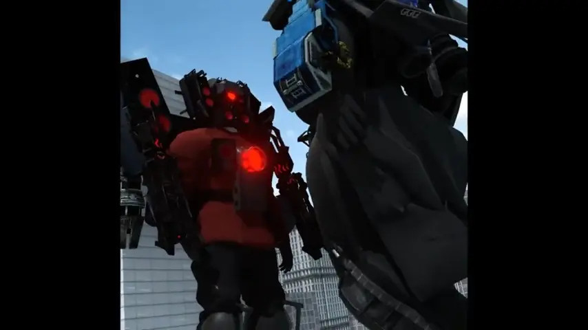 Titan câmera woman x Titan speaker man