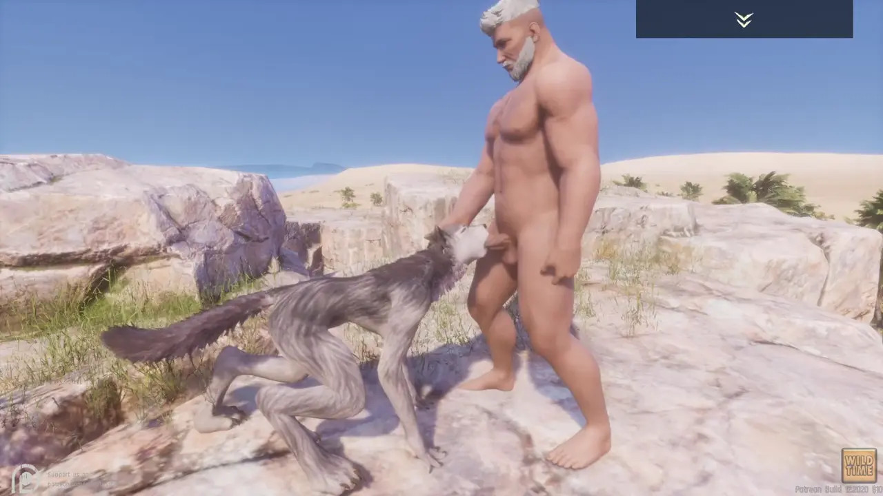 Rasha, the furry wolf-girl, fucked by a big guy