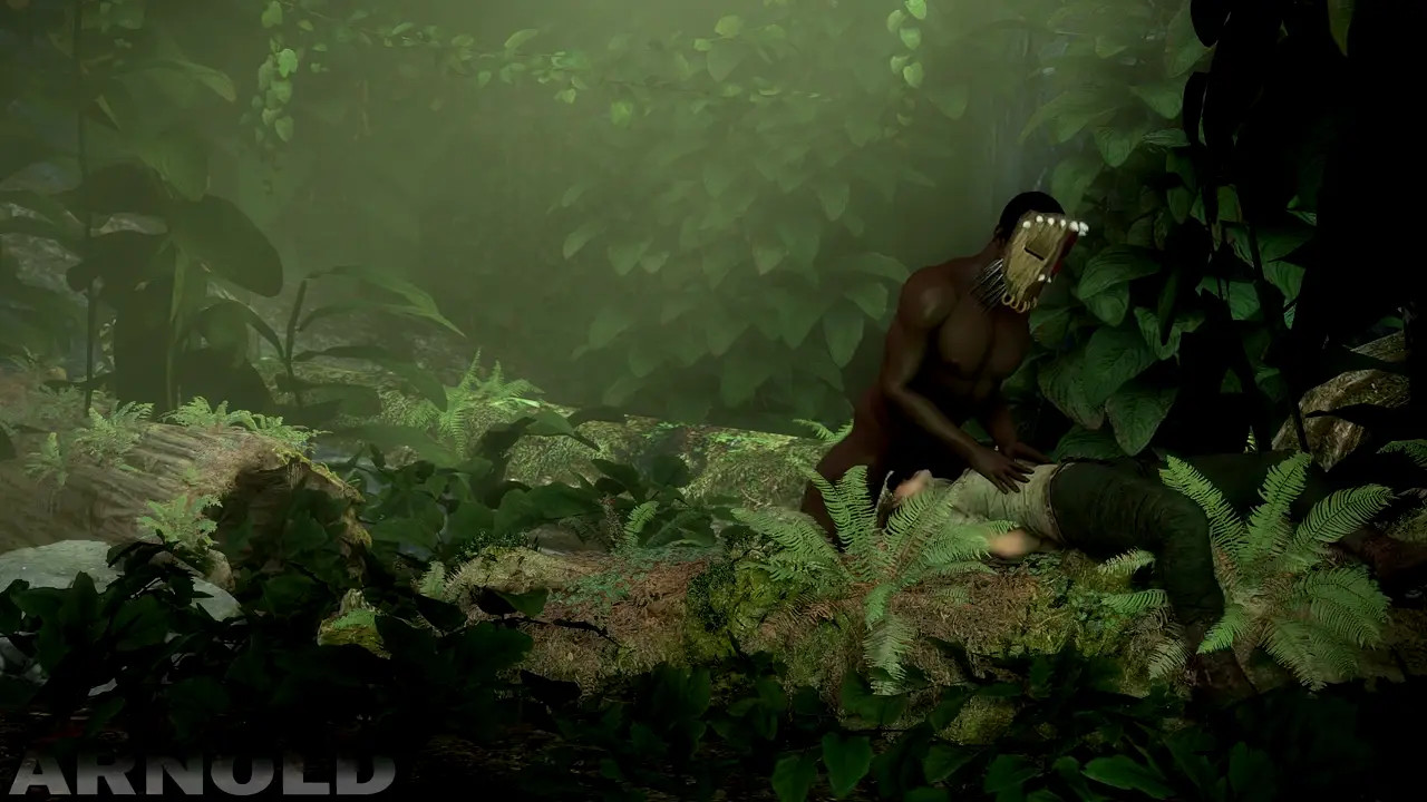 Lara Near A Jungle Tribe | ArnoldSFM