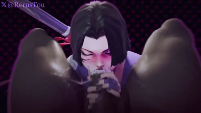 Psylocke Deepthroats King Tchalla