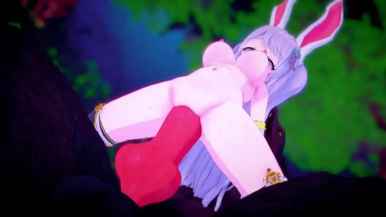 Rabbit became werewolf's living sex toy