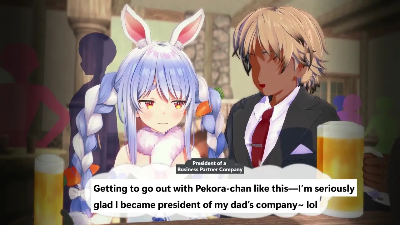 [Eng] Pekora, Who Fell Asleep During a Business Dinner and Ended Up Being Taken Home