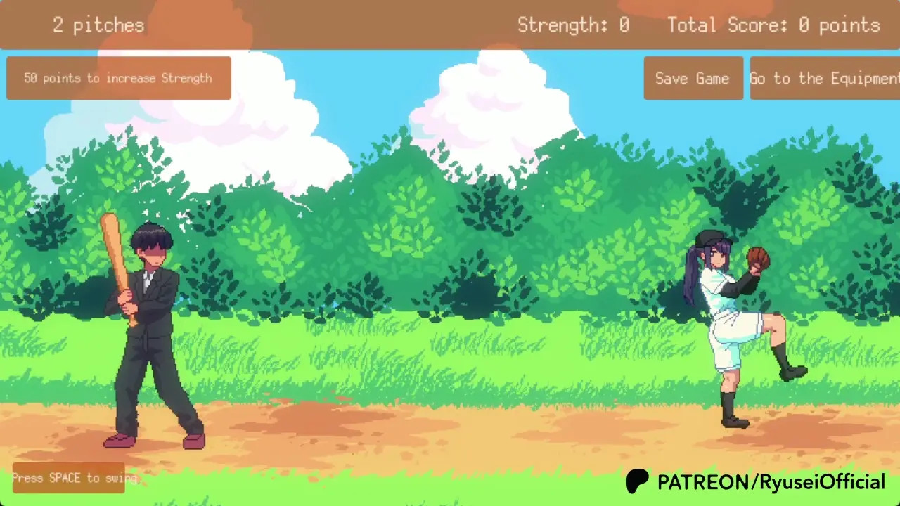Batting Showdown with a Sweaty Baseball Girl [Full Game]