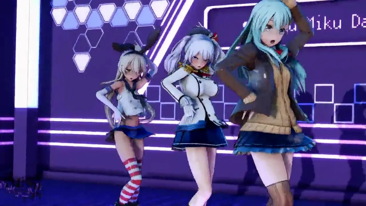 Shimakaze & Fleet Girls - Venemous Snake [MMD R15] Obe